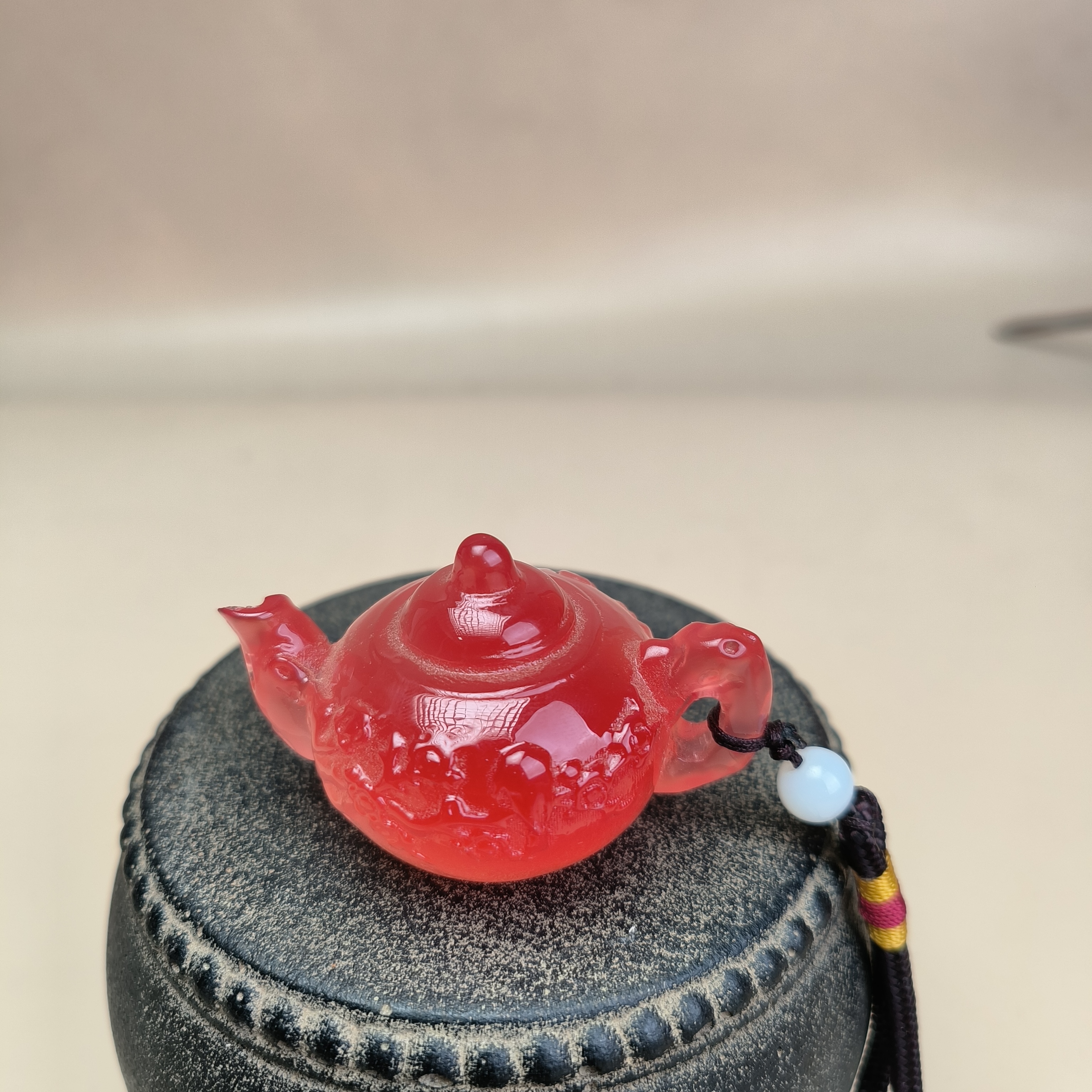 【柒韵文玩】海云把把壶手把件