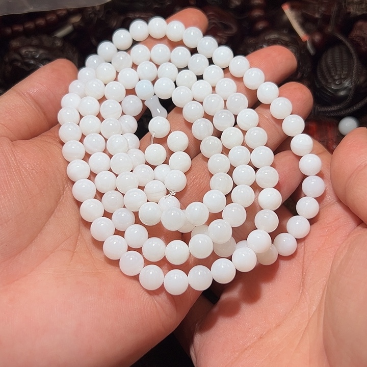 白玉菩提手串好的0.8