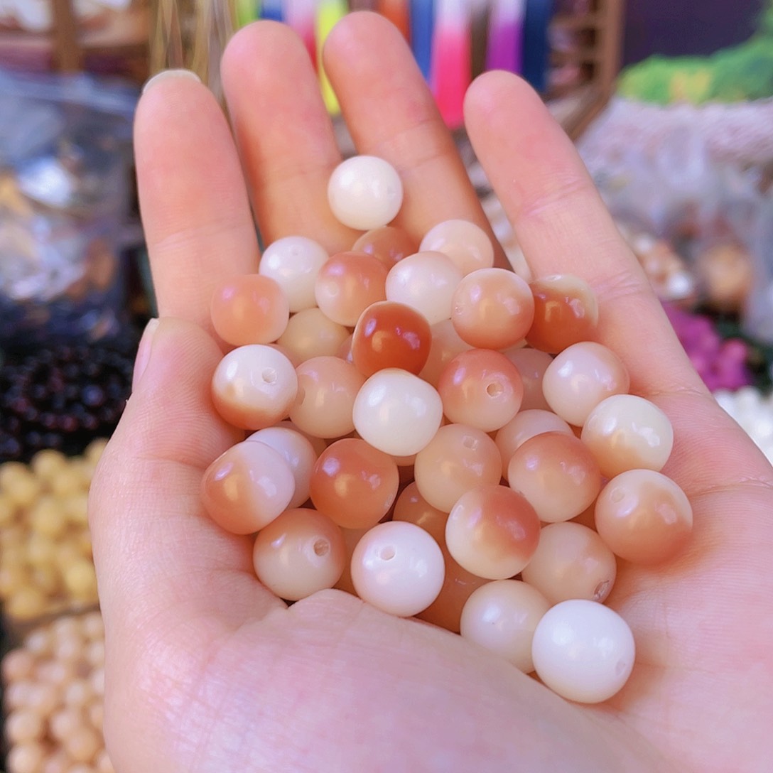 白玉菩提吊坠锅底500颗 10*11微醺野梅