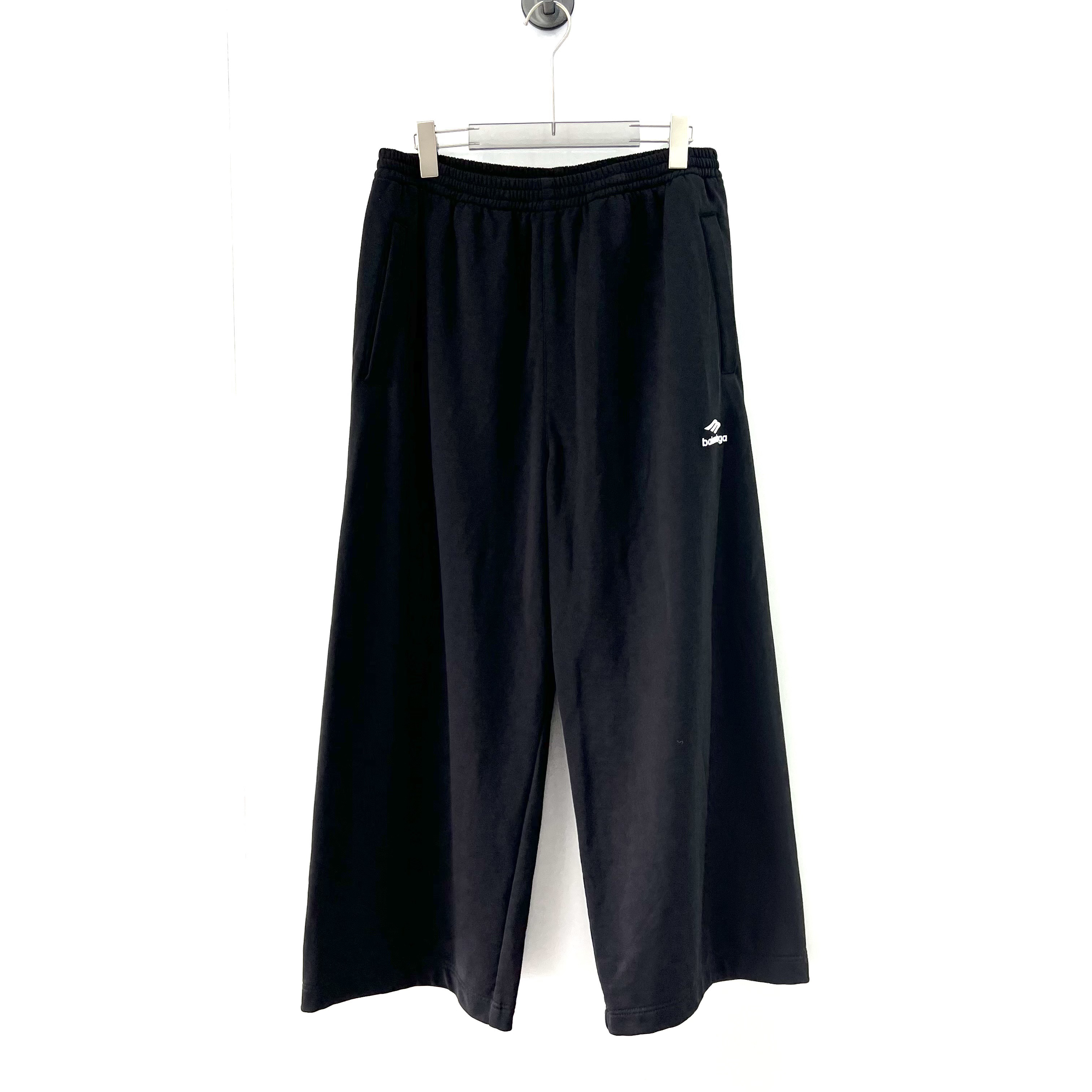 未使用 Balenciaga/巴黎世家 3B印花黑色运动裤L码（北京）