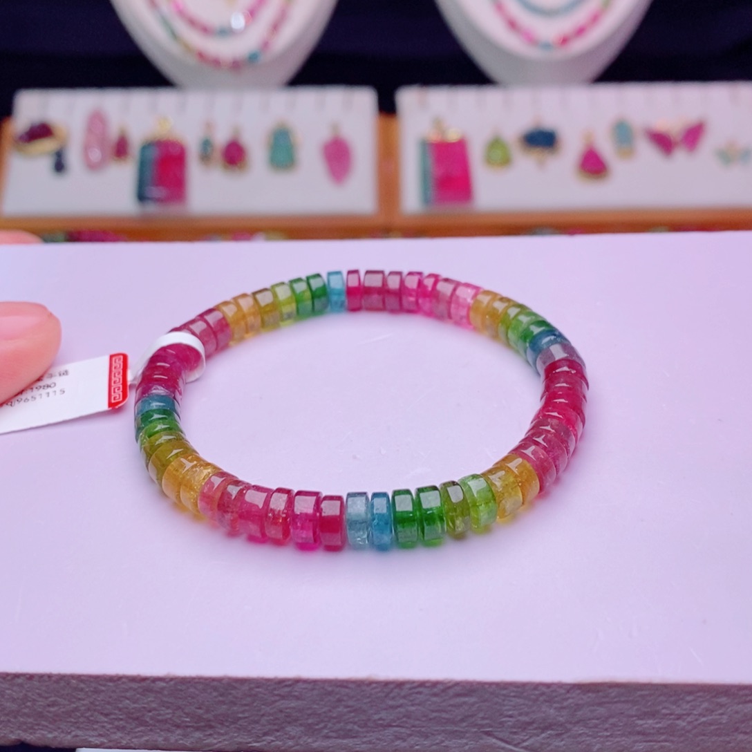 未镶嵌单圈手链m碧玺