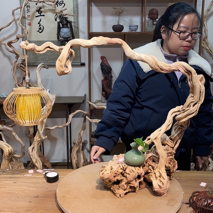 木杜鹃根根艺摆件16