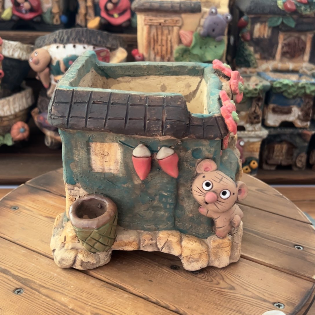 红陶嘻哈多肉花盆