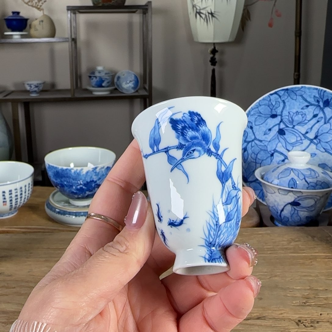 杯景德镇陶瓷柴烧多人