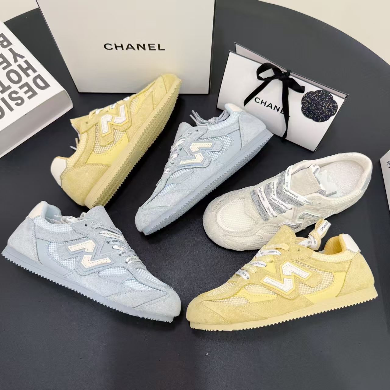 【爆款】夏季新款奶油网面透气德训鞋运动阿甘鞋明星同款百搭鞋子