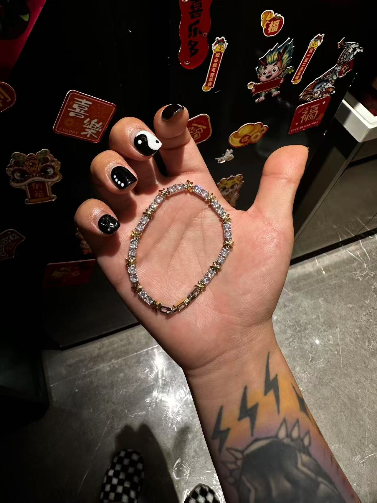 合金手链 【蛇年 璀璨人生 手链】X黄白锆手链国潮风发