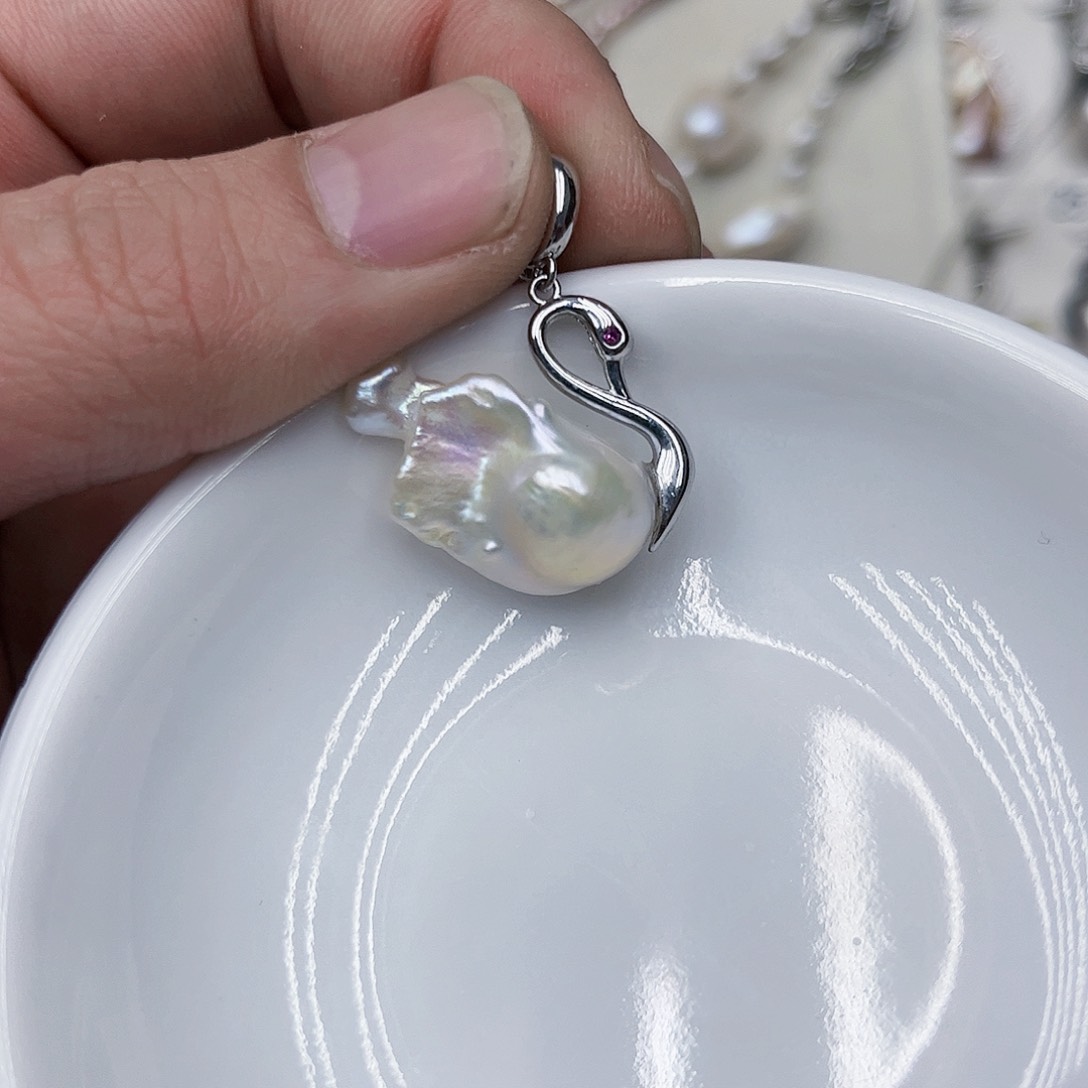 淡水珍珠吊坠(不含链)未镶嵌12