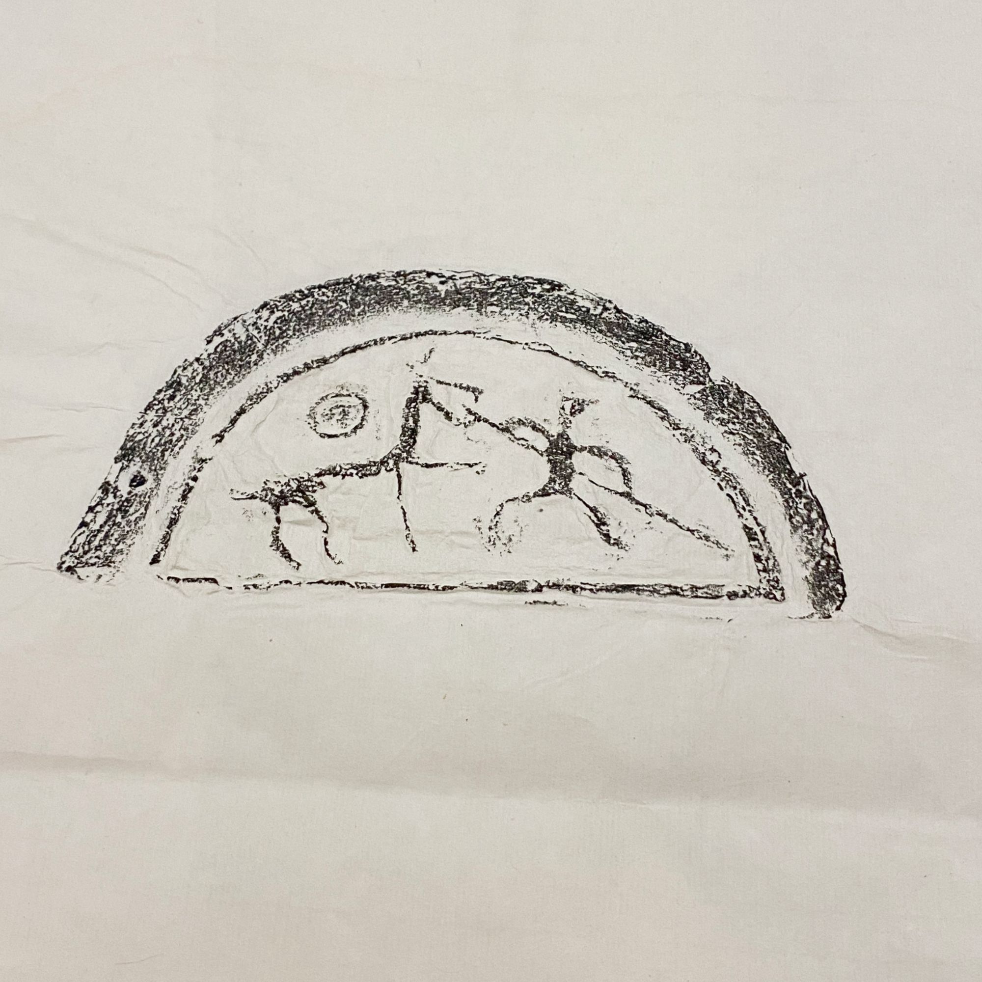 齐瓦当原拓拓片狩猎图