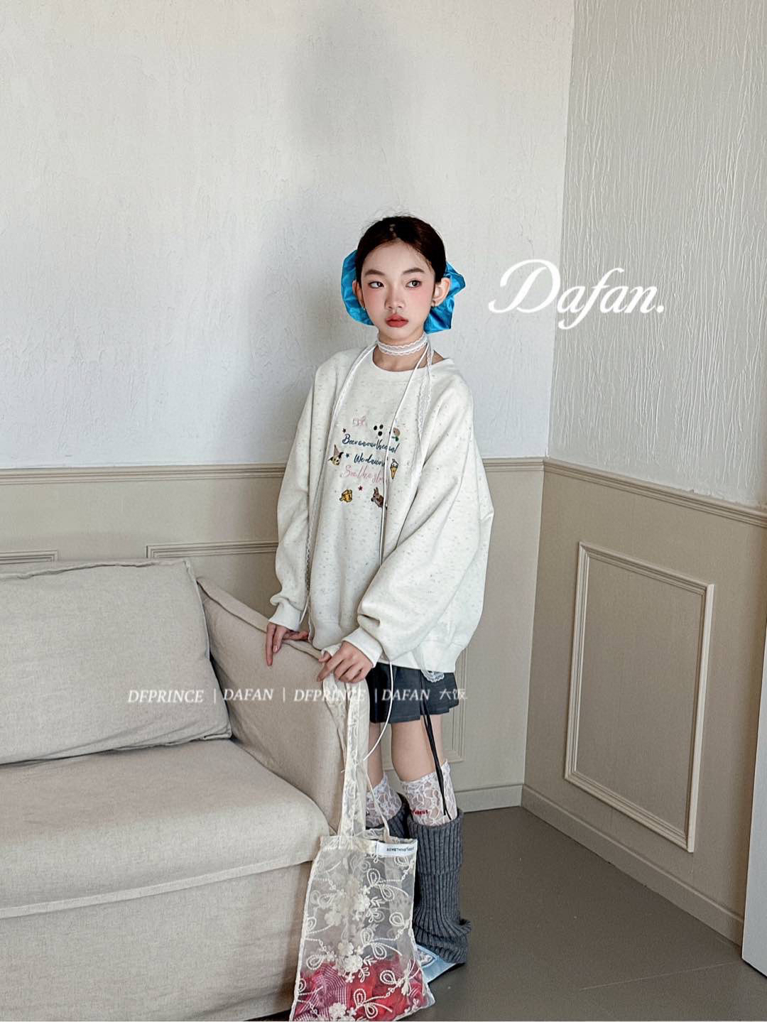 秋冬钉珠绣花韩版加厚时尚百搭圆领加绒高领卫衣长袖上衣打底宽松