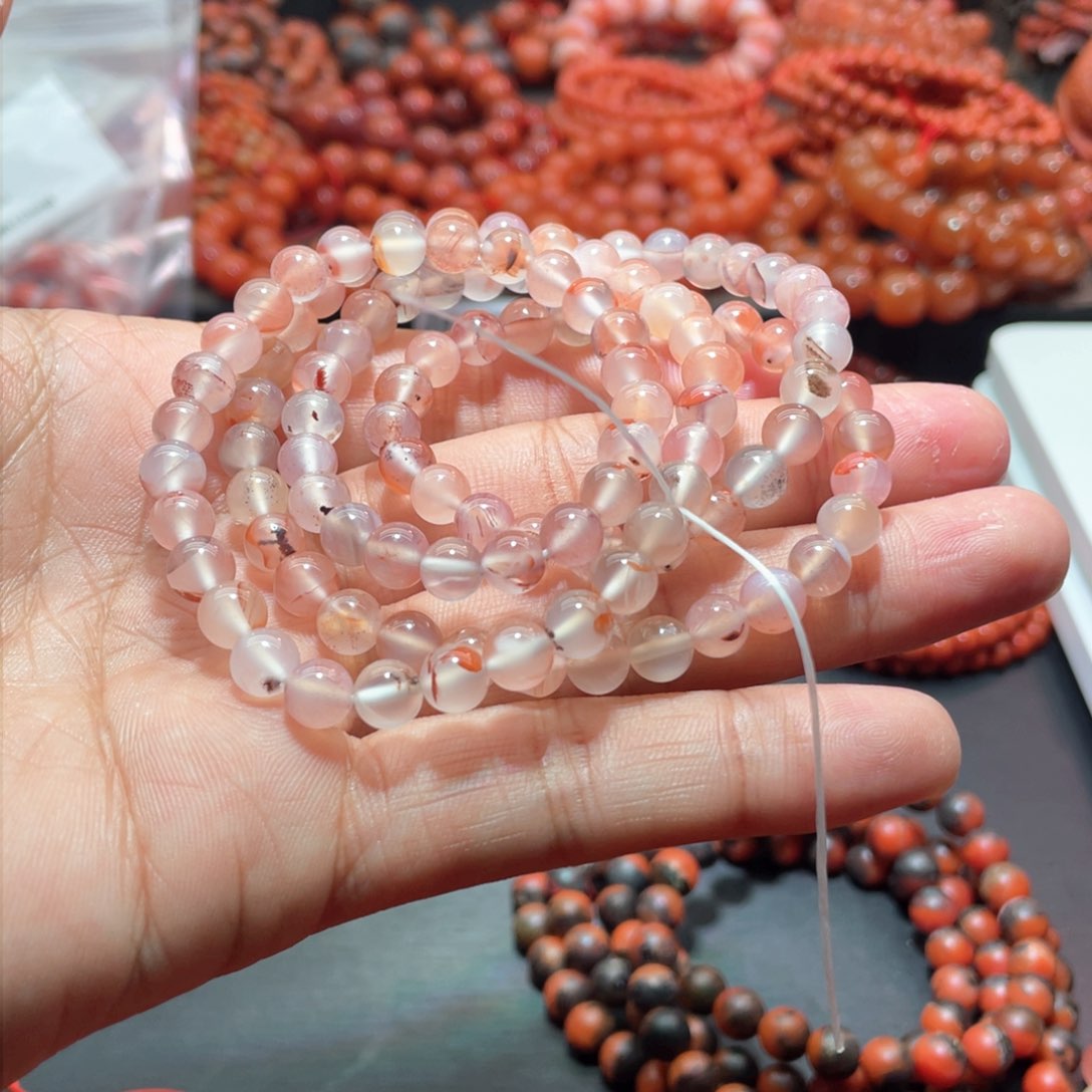 南红玛瑙手链未镶嵌