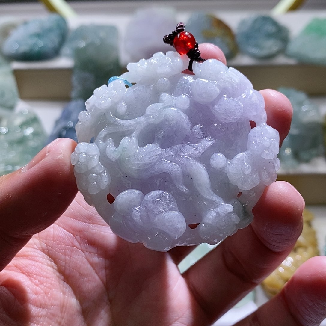 【闪购商品】翡翠颈饰未镶嵌喜上眉梢