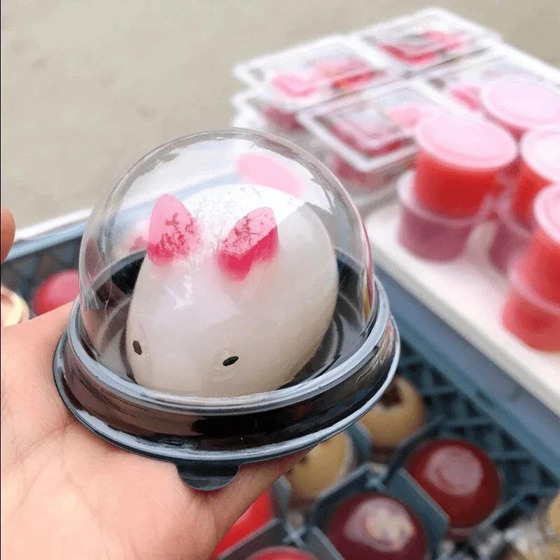 C网红小兔子布丁包装盒钵仔糕蛋黄酥盒子雪媚娘冰皮月饼烘焙礼盒