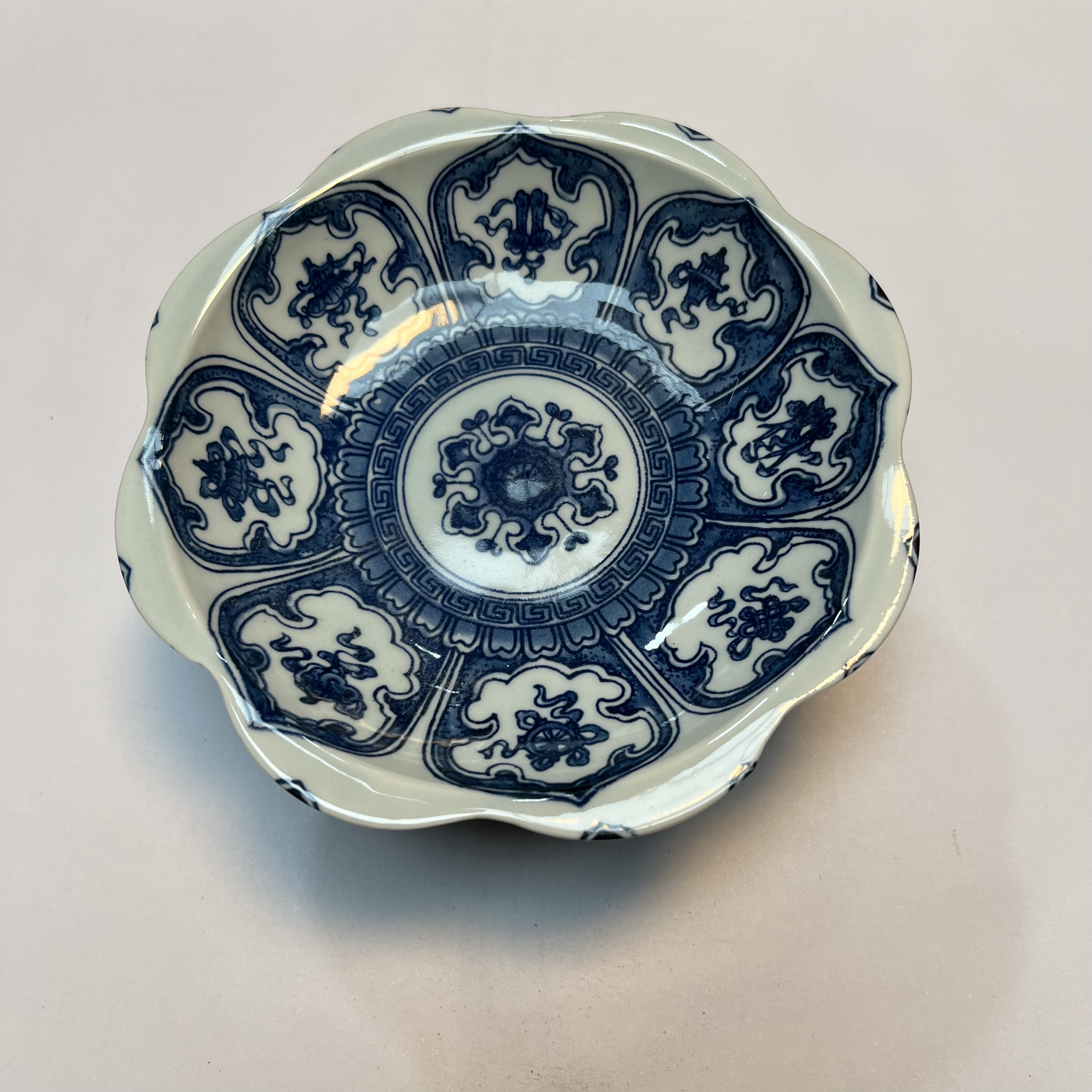 青花绣球花型果盘f42 ZH233