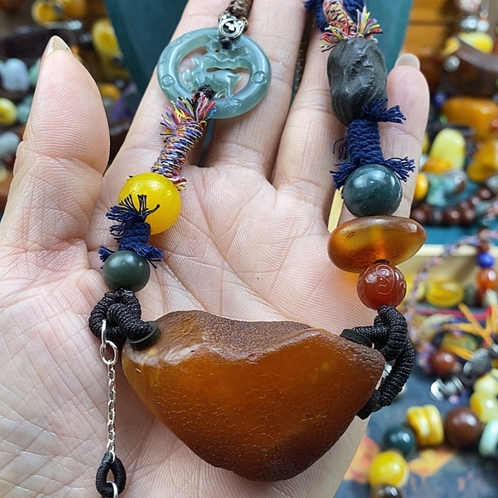 蜜蜡未镶嵌项链项链