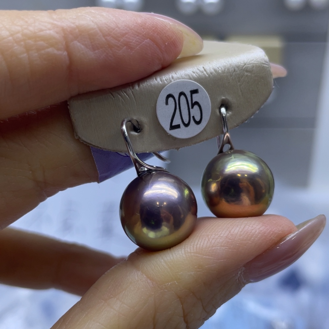 淡水珍珠耳饰银S925镶嵌