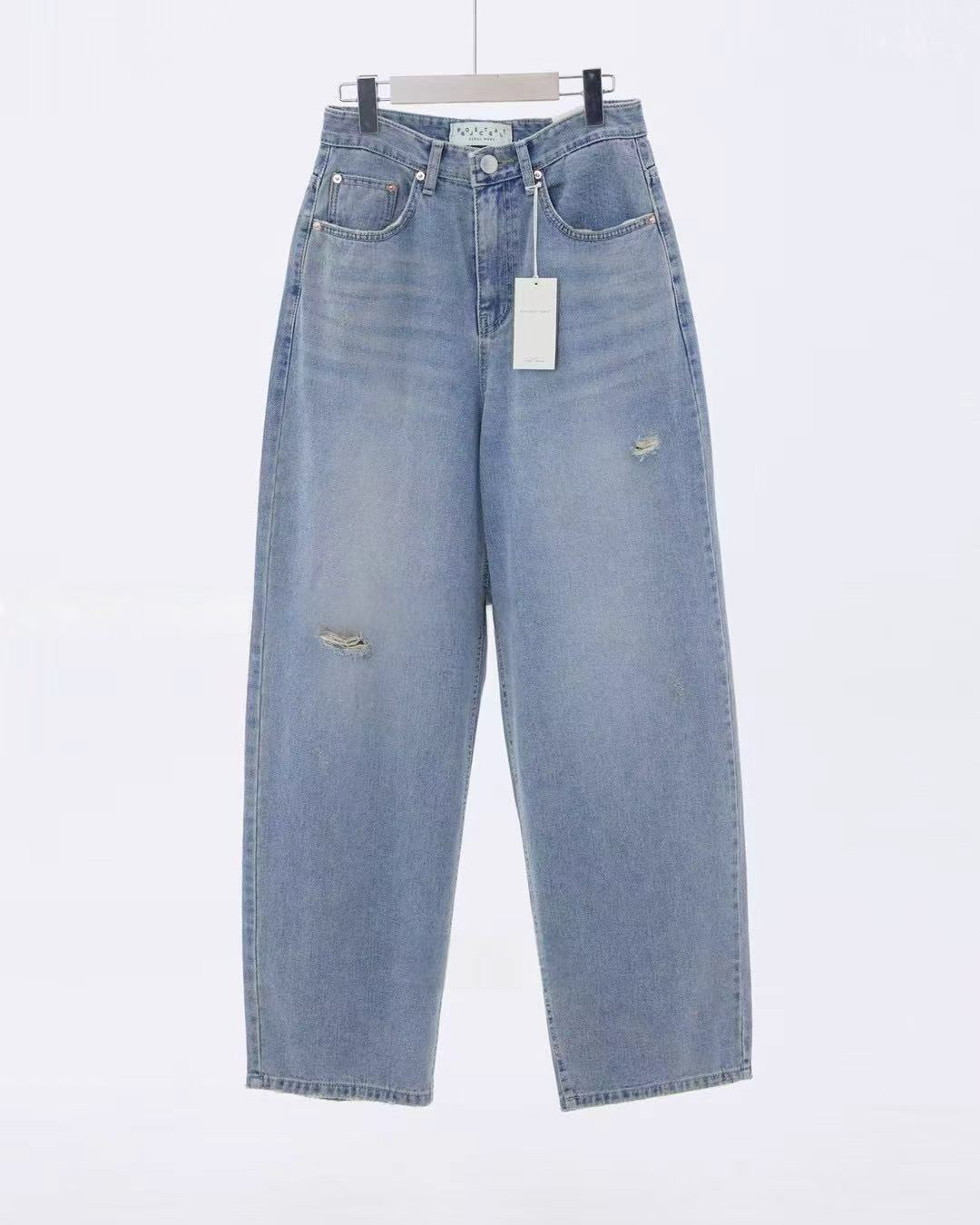 东大门薄薄破洞牛仔裤NO退NO换