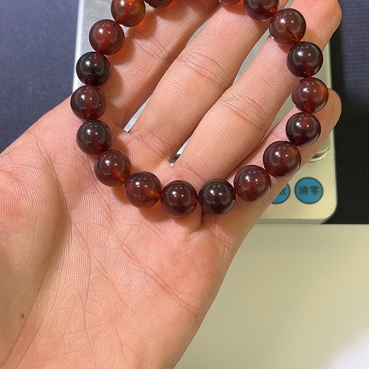 琥珀手链未镶嵌缅甸琥珀