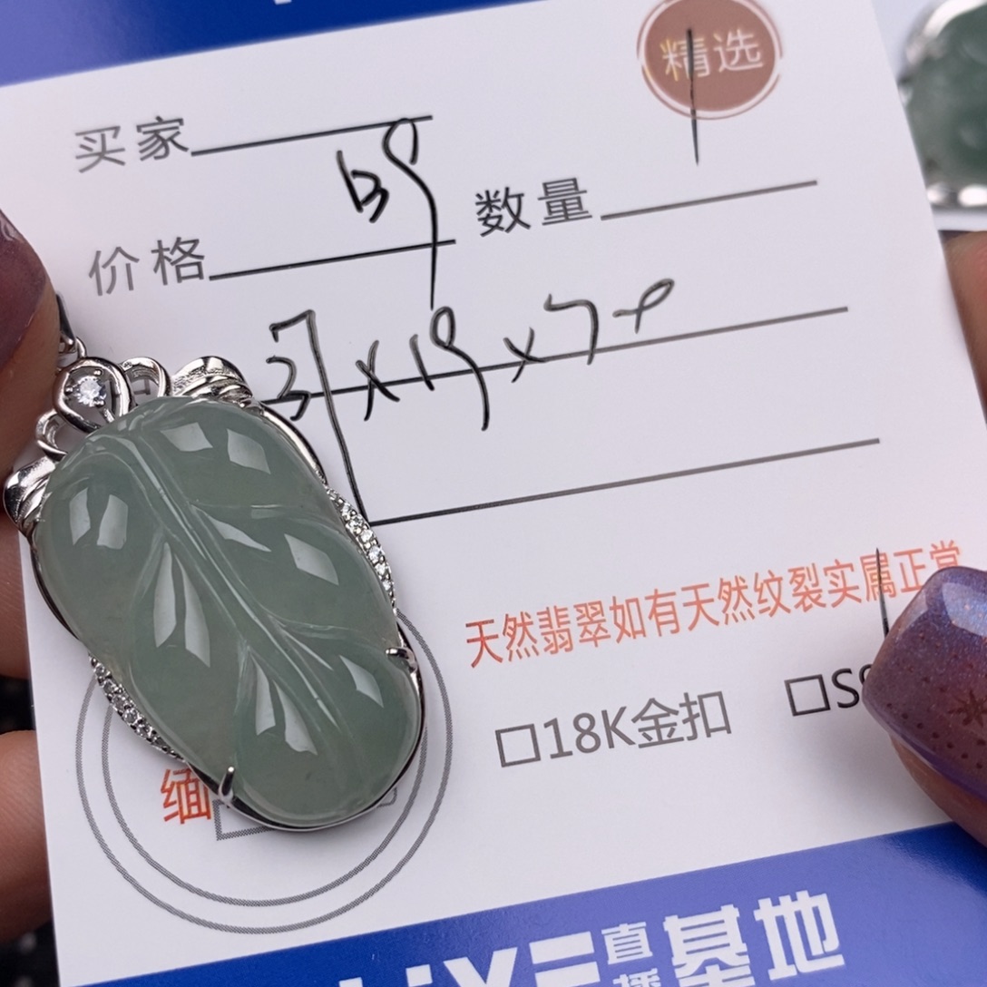 翡翠银S925镶嵌颈饰
