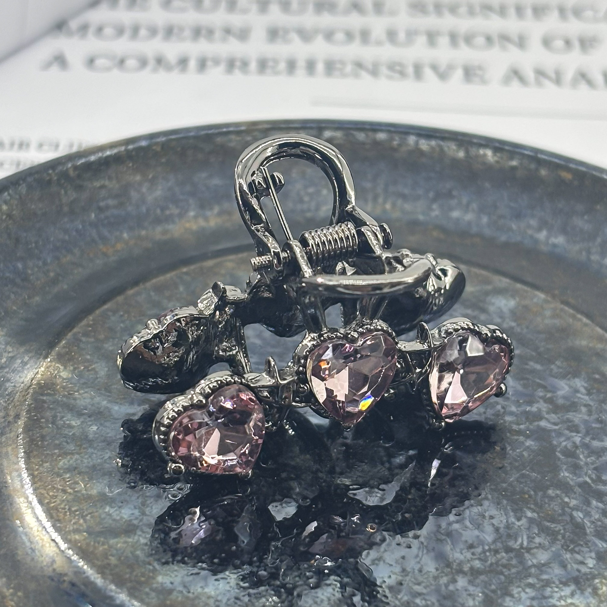 1004水晶爱心小抓夹