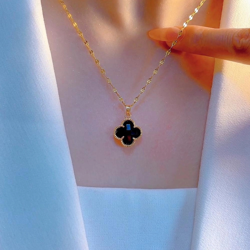 【母亲节礼物】小众网红毛衣链经典四叶花项链女气质轻奢百搭时尚商品图