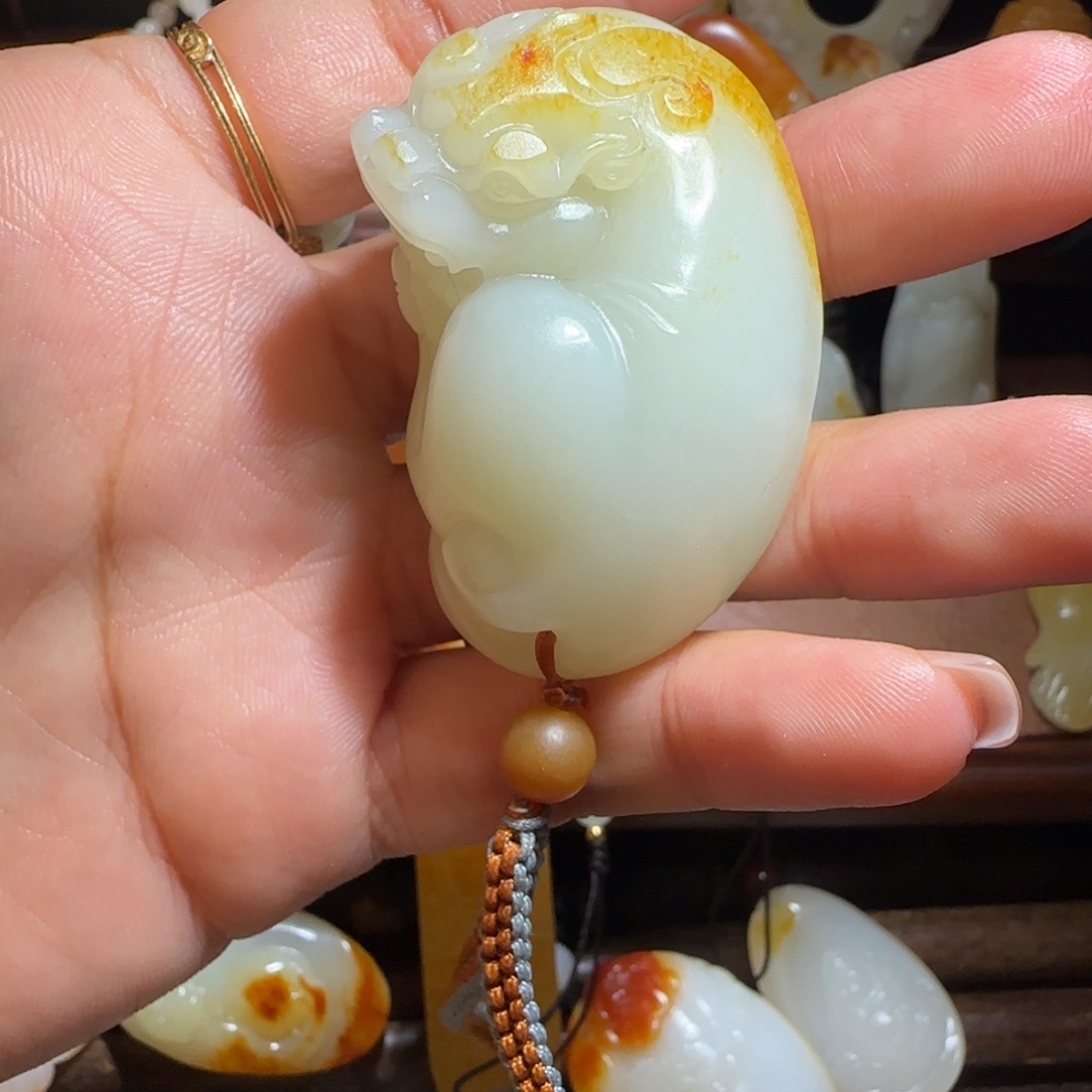 福***满和田玉未镶嵌挂件