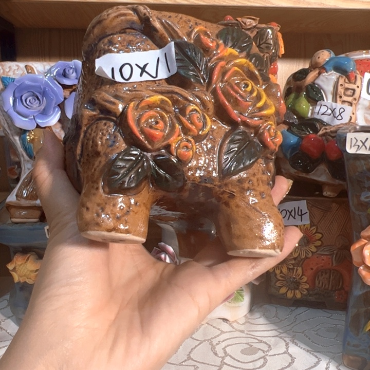 陶瓷多肉花盆满15包邮