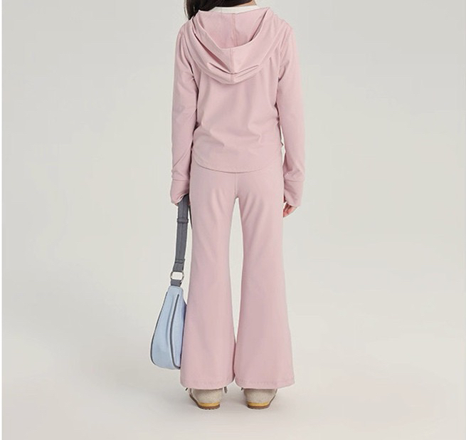 套装女童3285lulu瑜伽服微喇裤两件套中大童