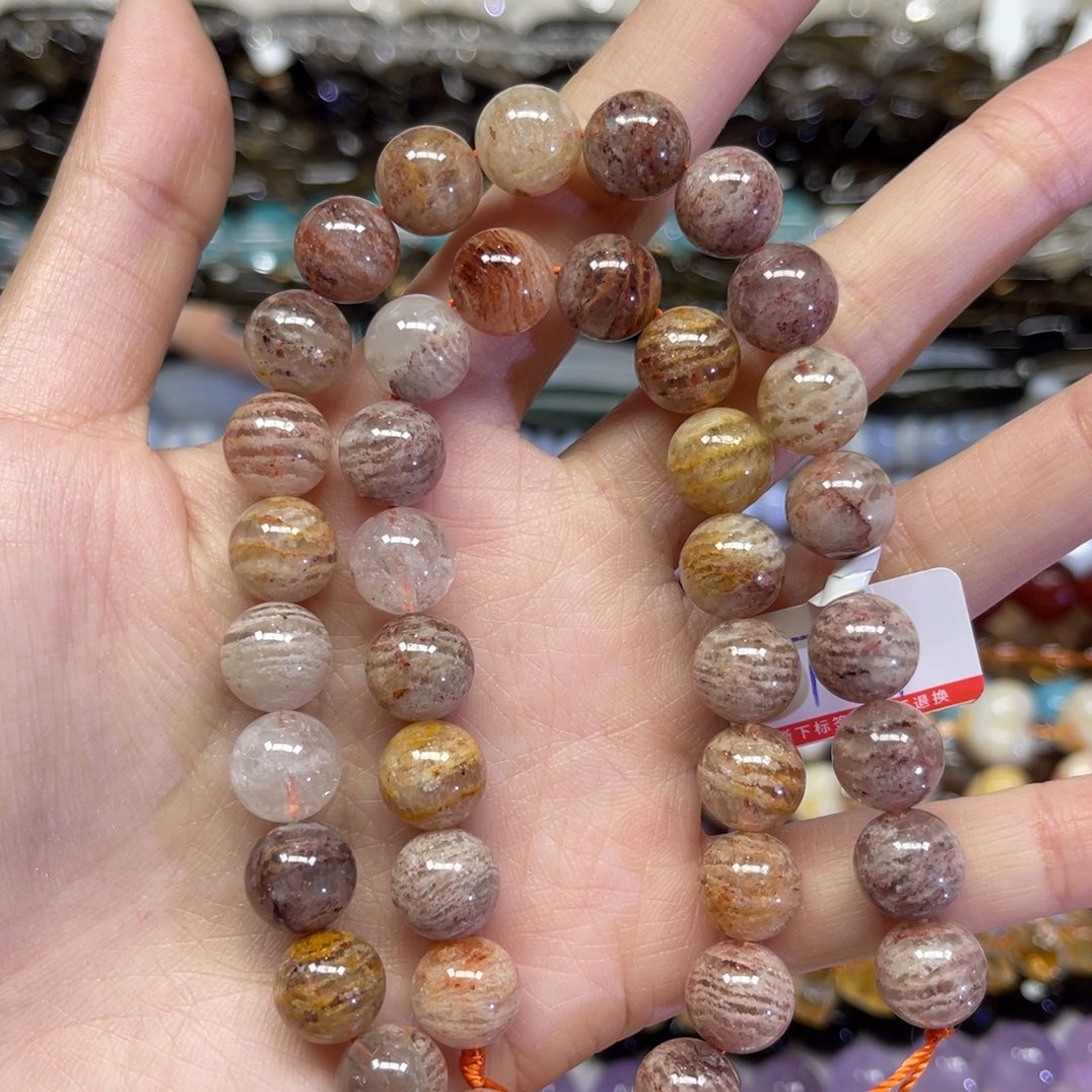 未镶嵌项链发晶天然粉千层卡10长条38厘米