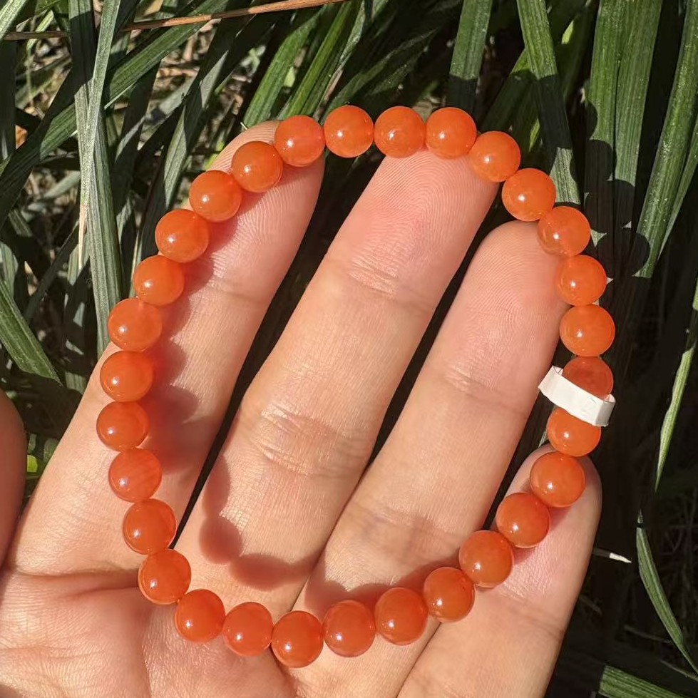 原矿南红S级樱桃红手串6mm 多样性发其一