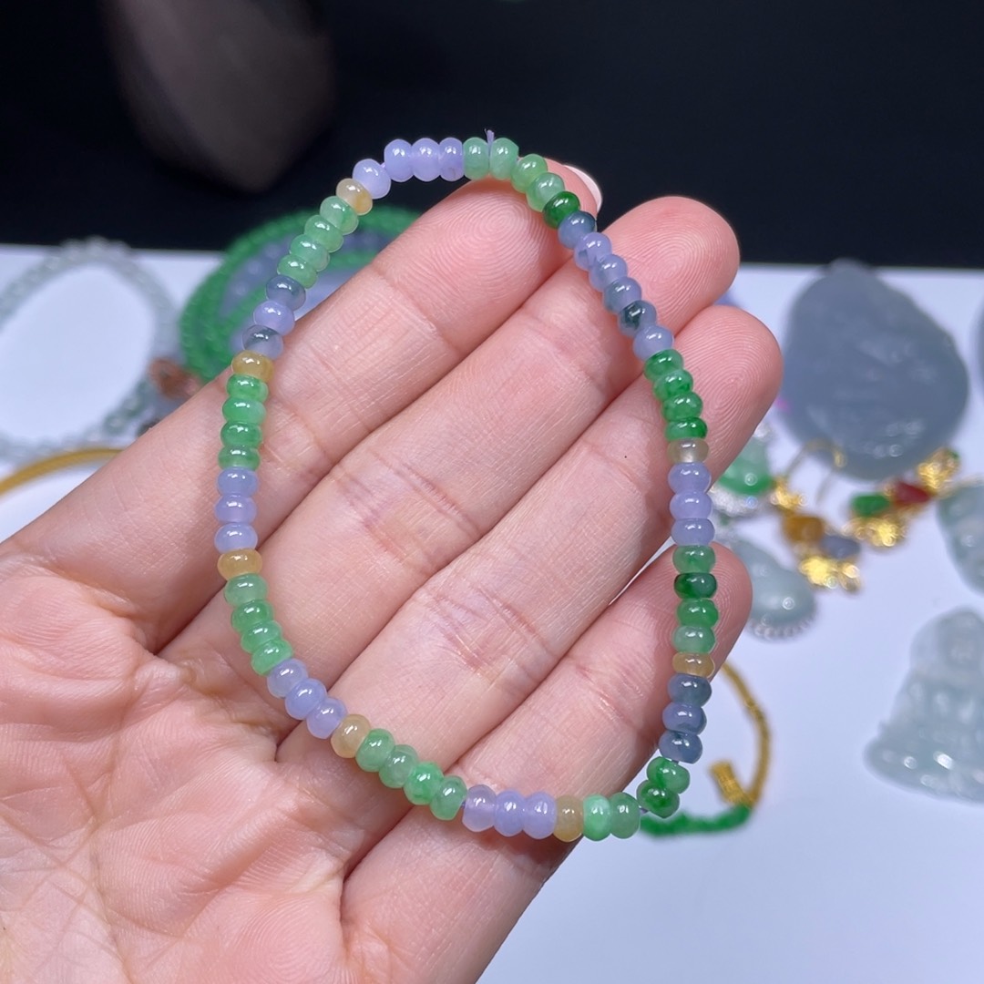 翡翠手链未镶嵌手串