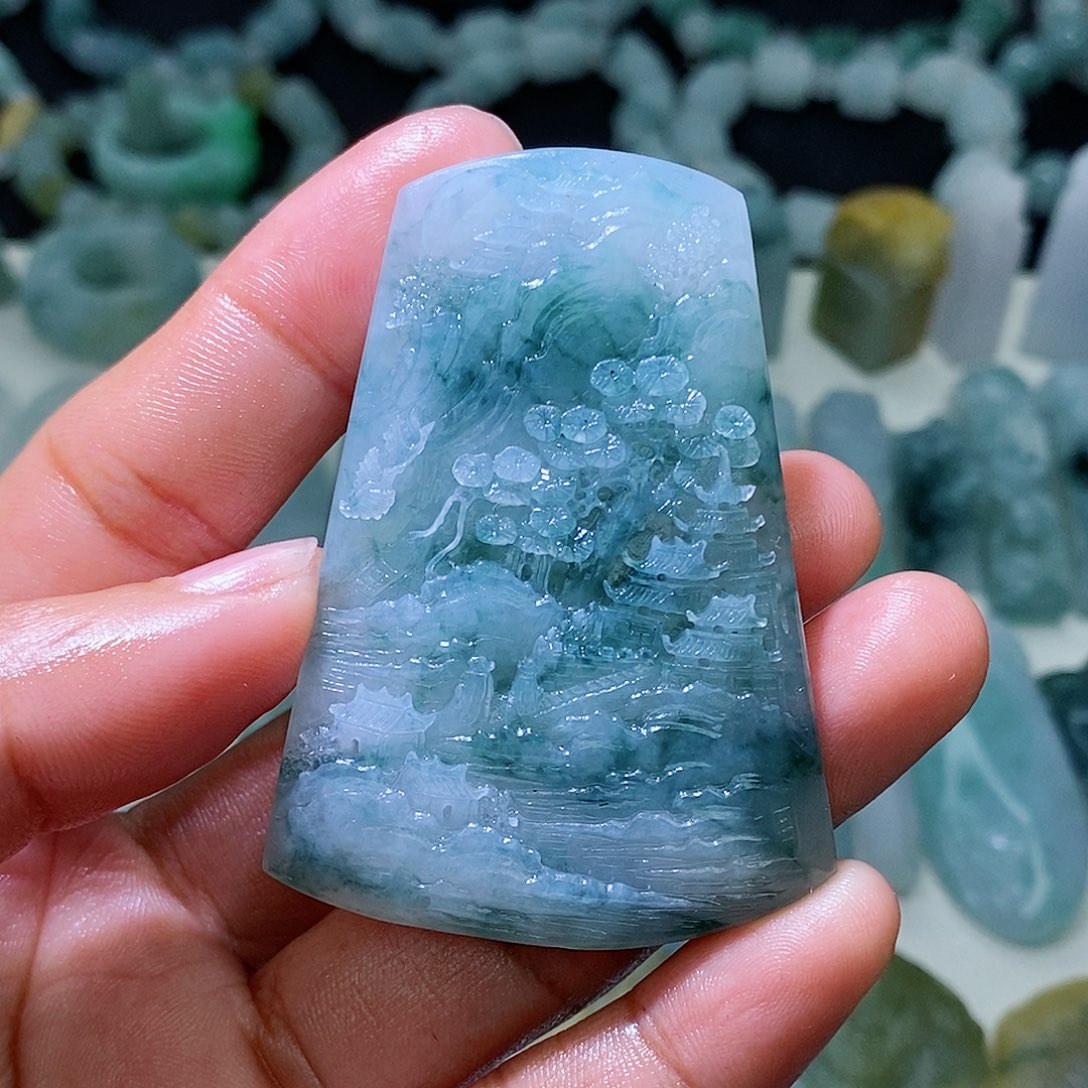 定制翡翠未镶嵌毛货