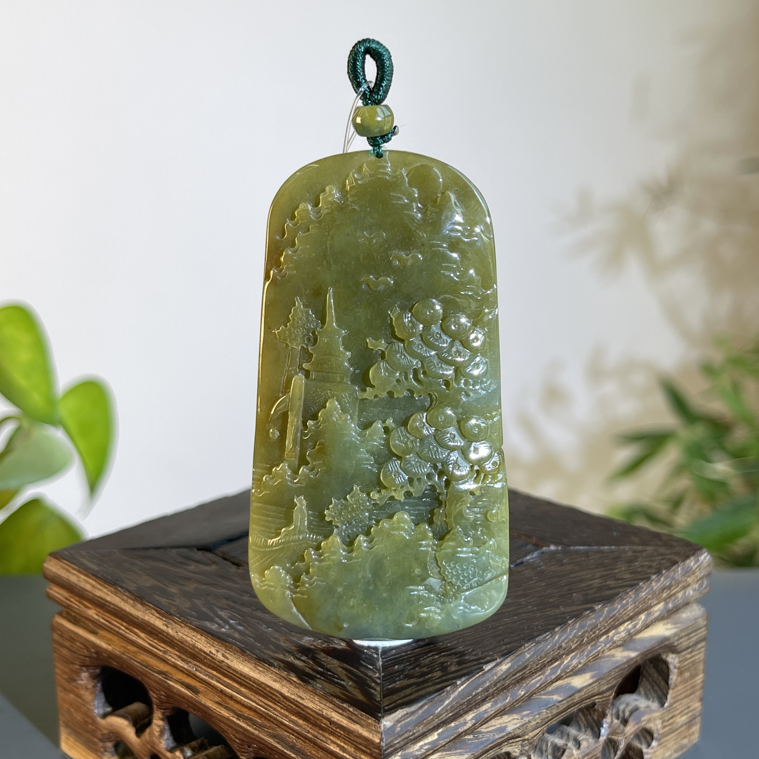 JTW26-107 天然翡翠缅甸A货 山水牌