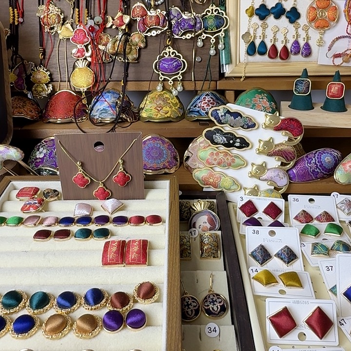 琉璃纯铜合金耳钉