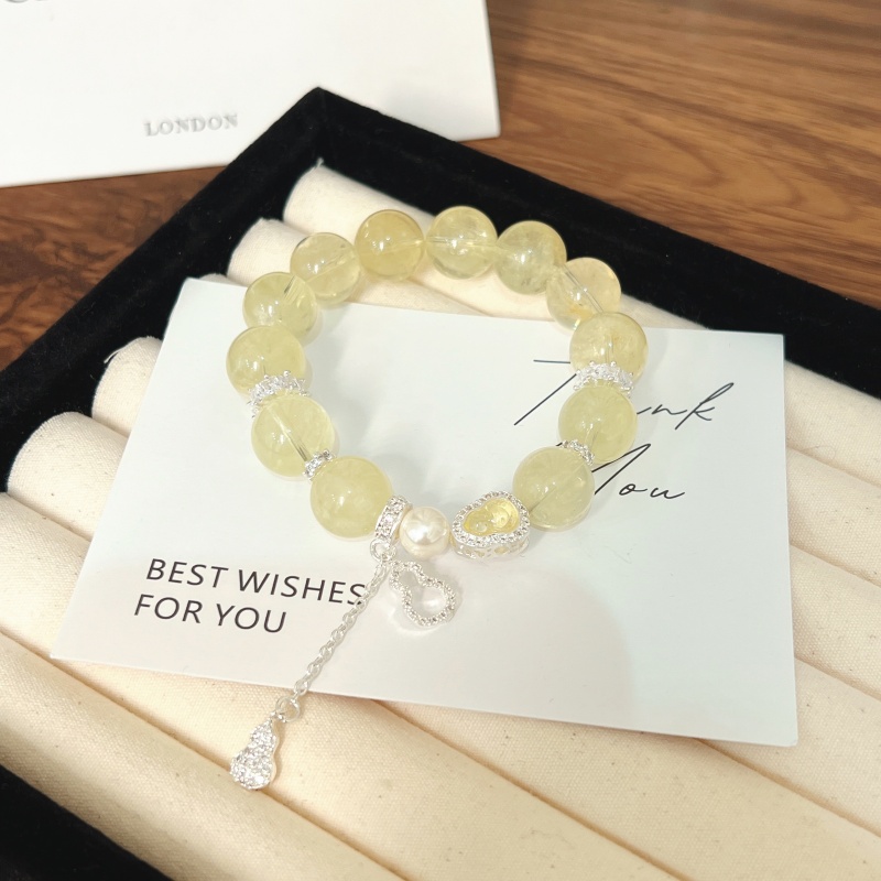 X662[布丁芝士 ]柠檬黄阿塞手链高端轻奢手串多样性发一