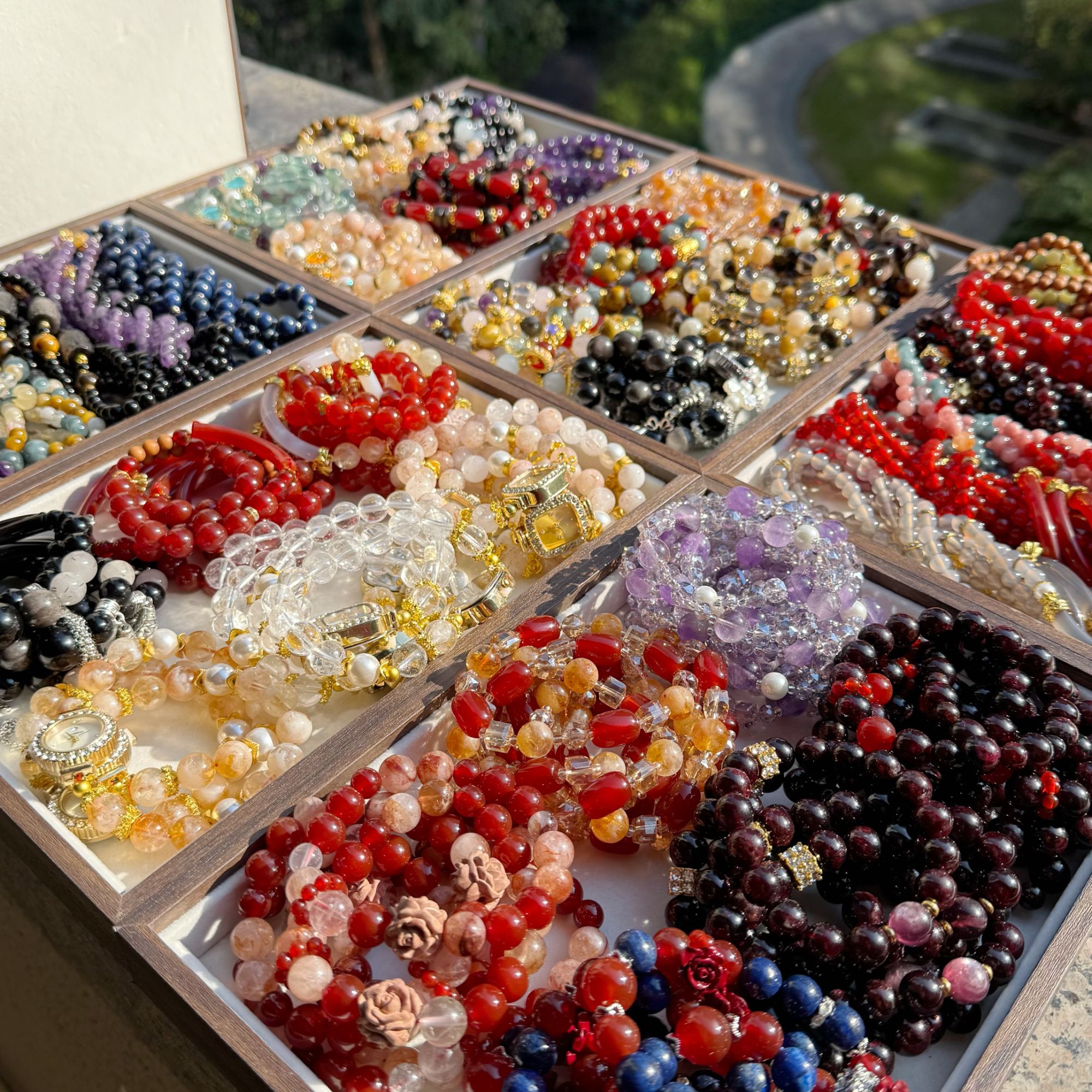 拍置顶链接水晶玛瑙手串多样性发一