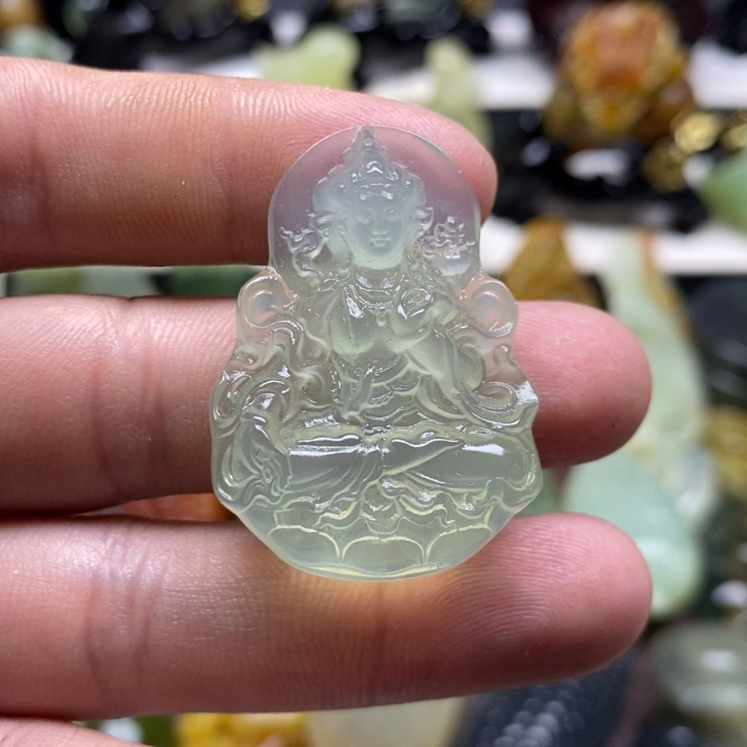 岫玉观音吊坠未镶嵌