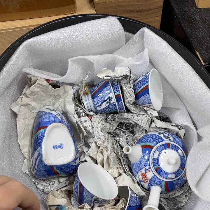 瓷柿右卫门一壶一公道五杯