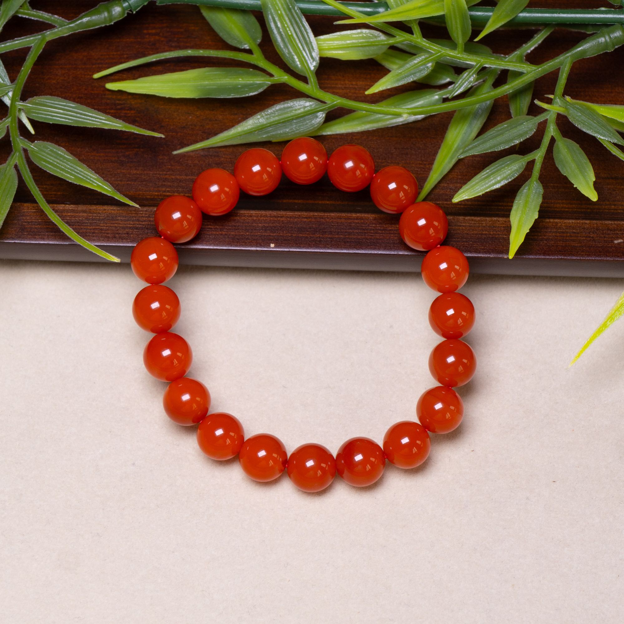 保山南红满色满肉柿子红手串【承禧百分百原矿】FH 9630多样性其一