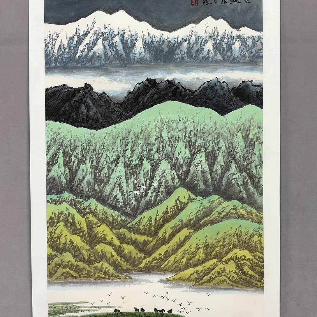 国画亲笔手绘放心去藏