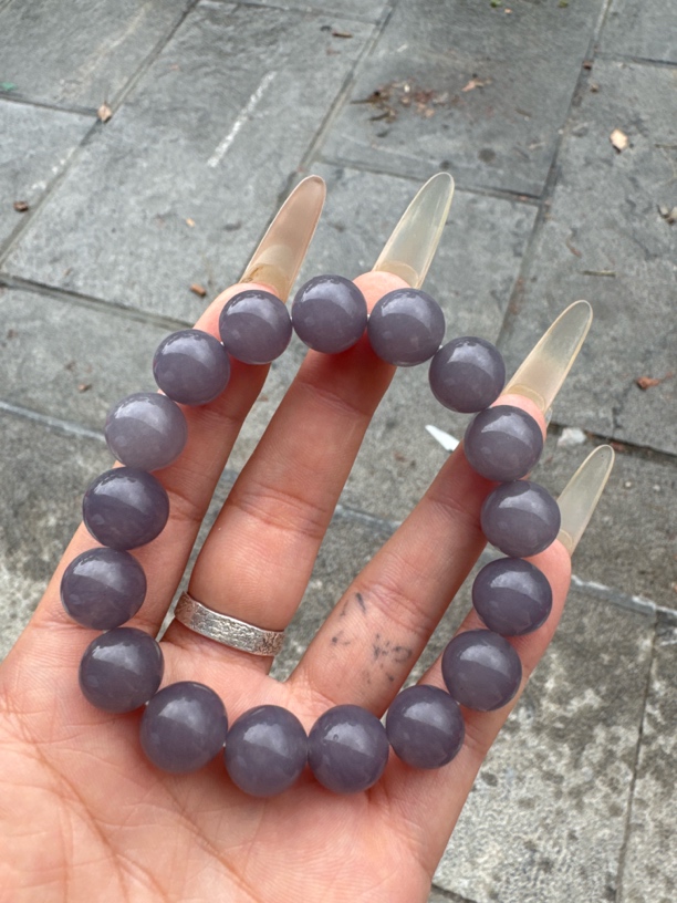 高端大气浓烟紫手串 卡12