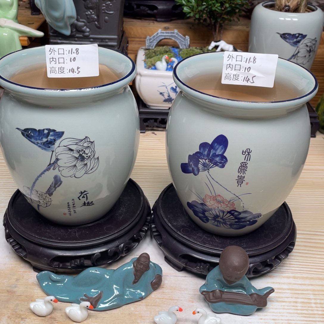 紫砂花盆陶瓷艺术花盆陶瓷