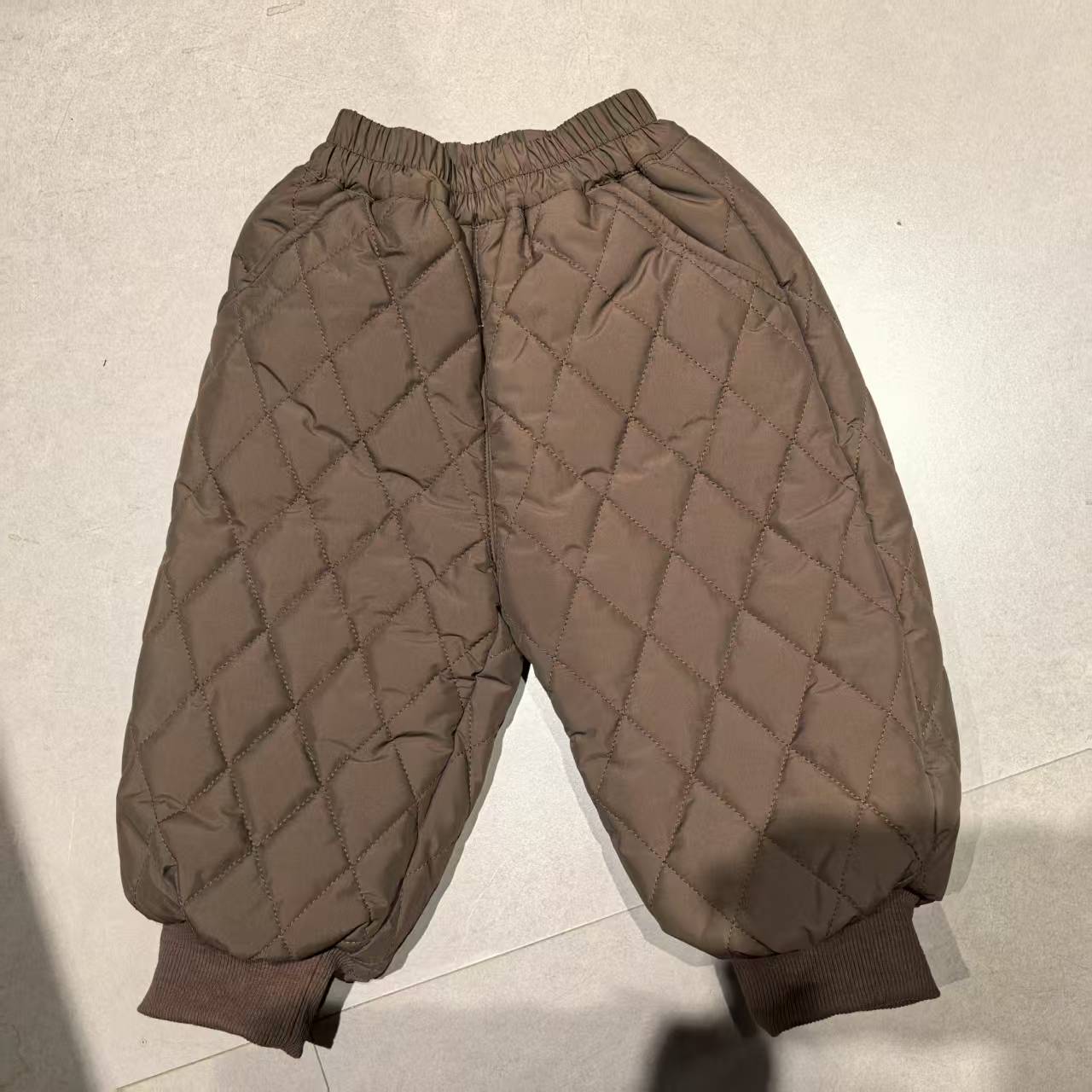 儿童冬季纯色加厚加绒棉裤H1710-2