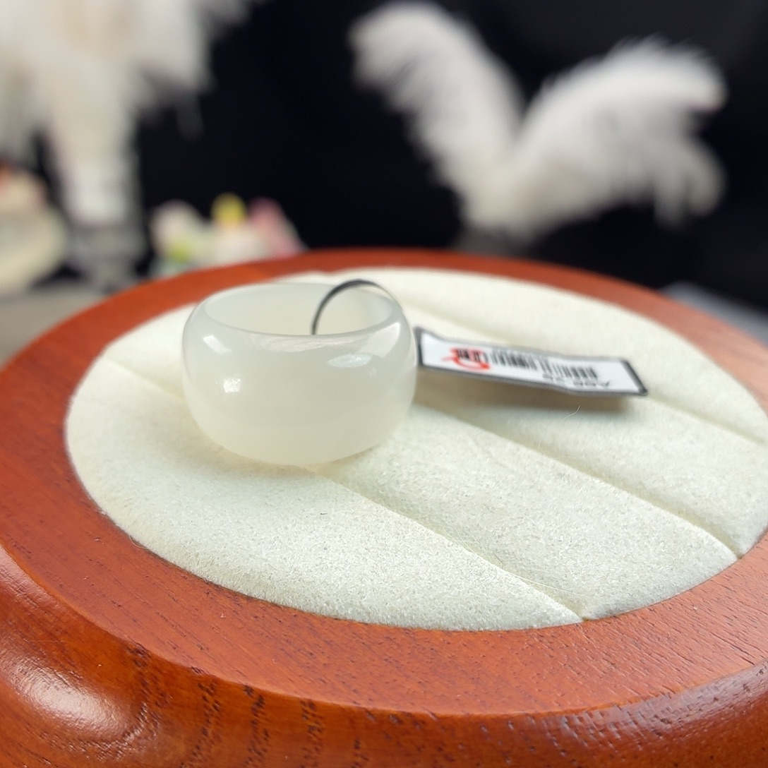 小***✧和田玉（糖玉）未镶嵌戒指r5白馒头17.7