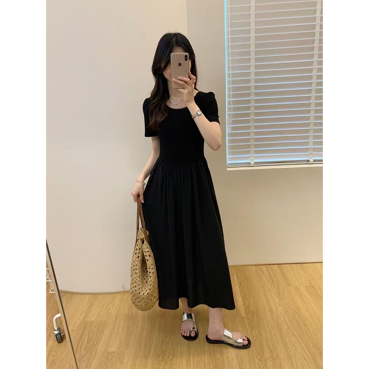 K715#永远会为黑裙子着迷~显瘦休闲感连衣裙