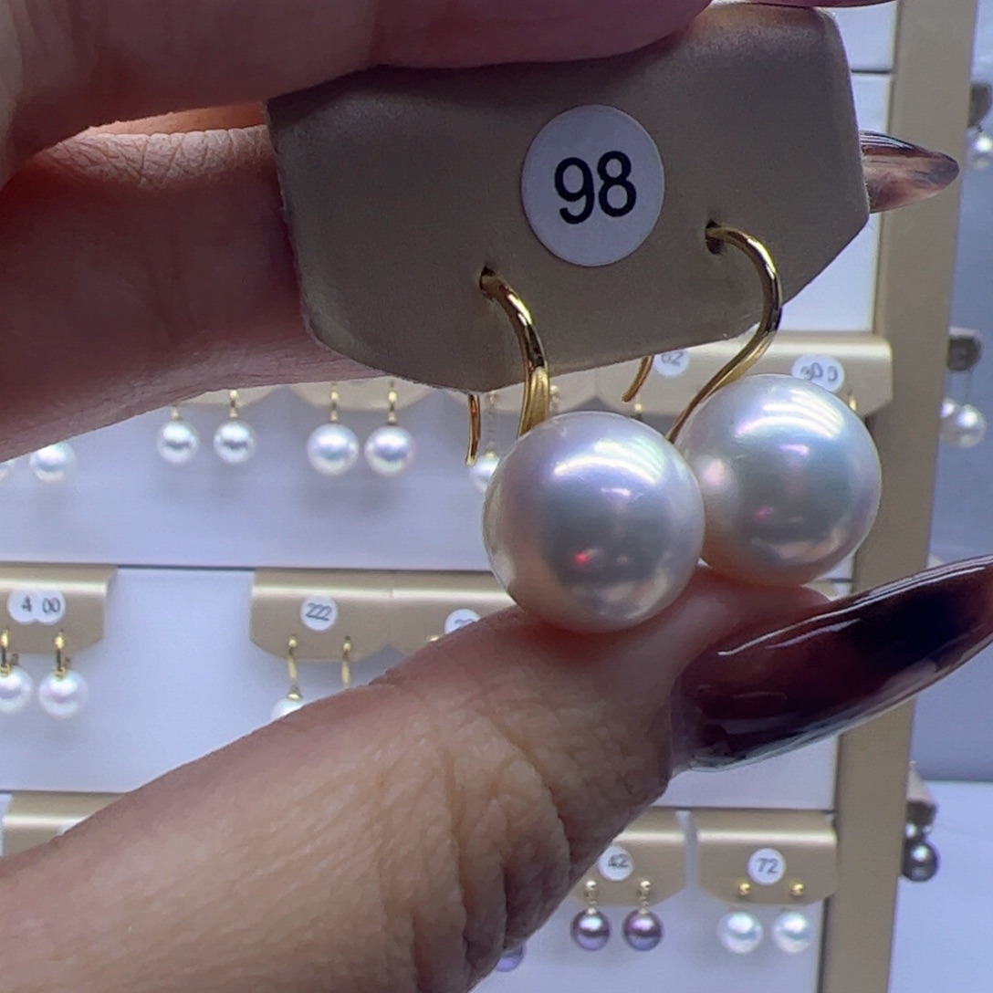 淡水珍珠耳饰银S925镶嵌
