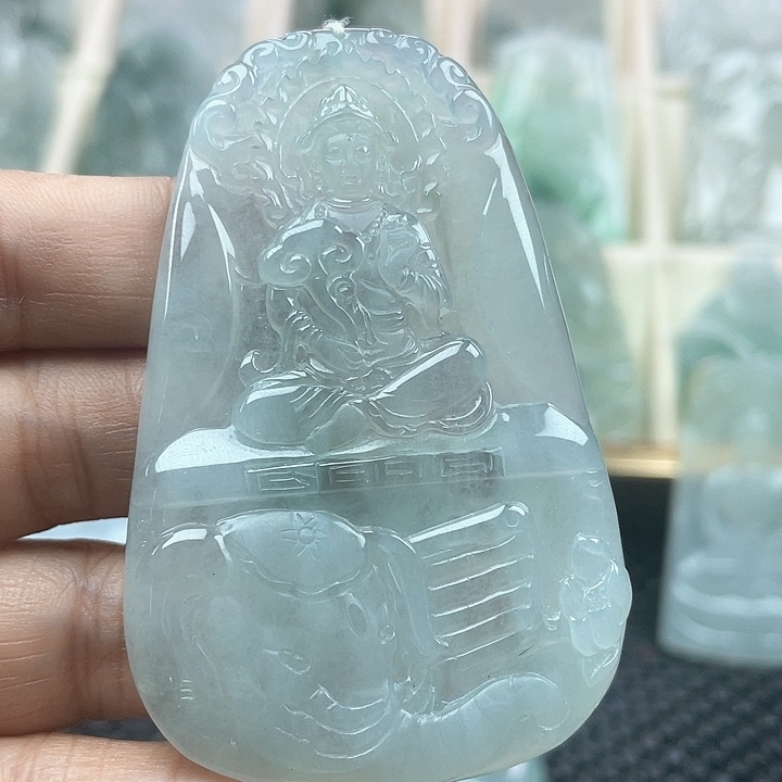 颈饰未镶嵌翡翠天然翡翠普贤