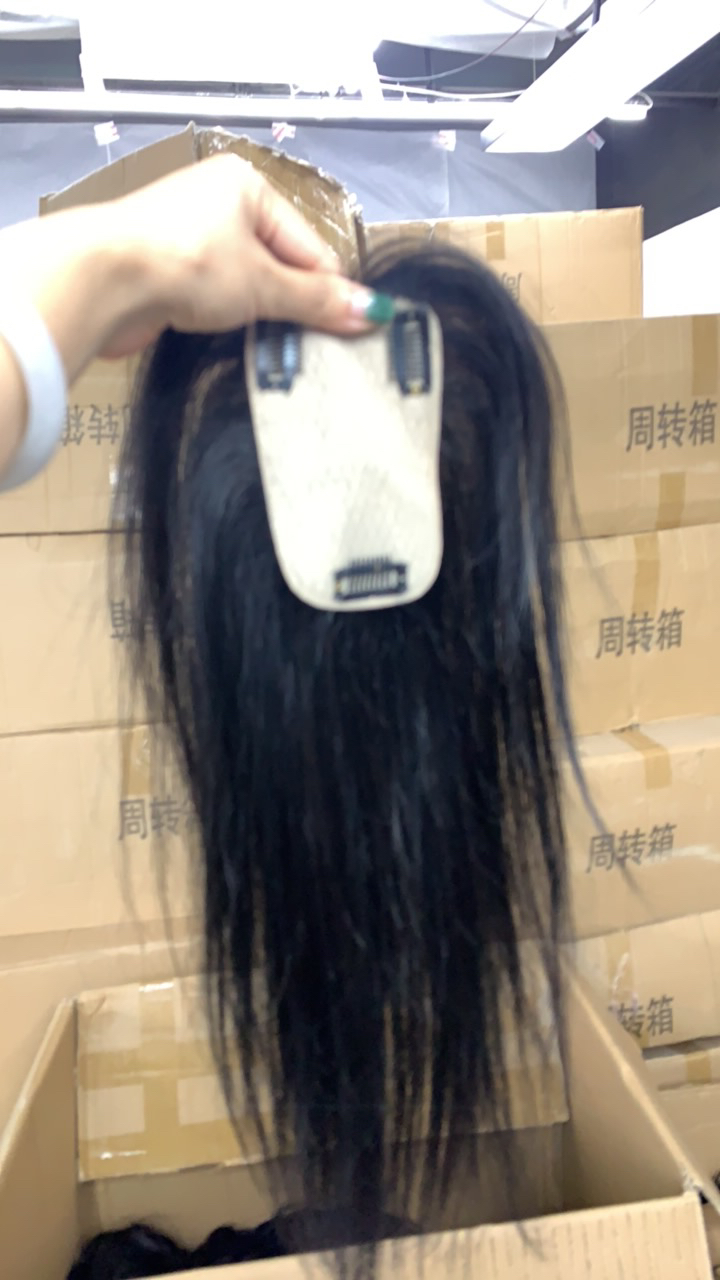 超软蚕丝清货加长35厘米发片。全真发补发片遮盖白发