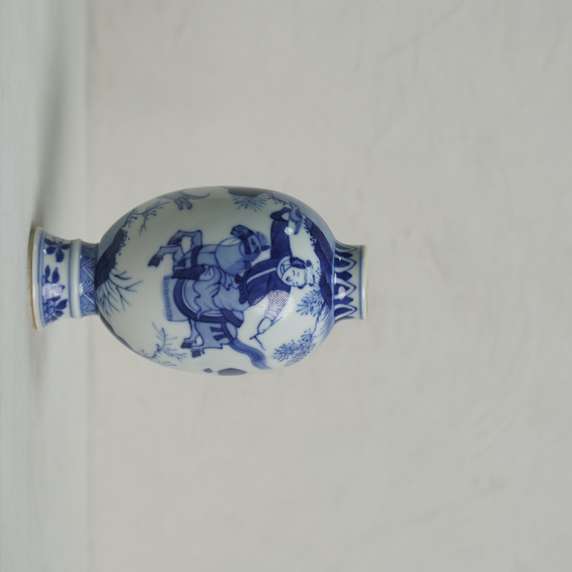 【康熙】青花狩猎图小罐