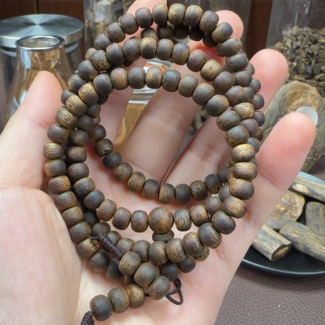 木奇楠淳化老料老型珠多圈7mm