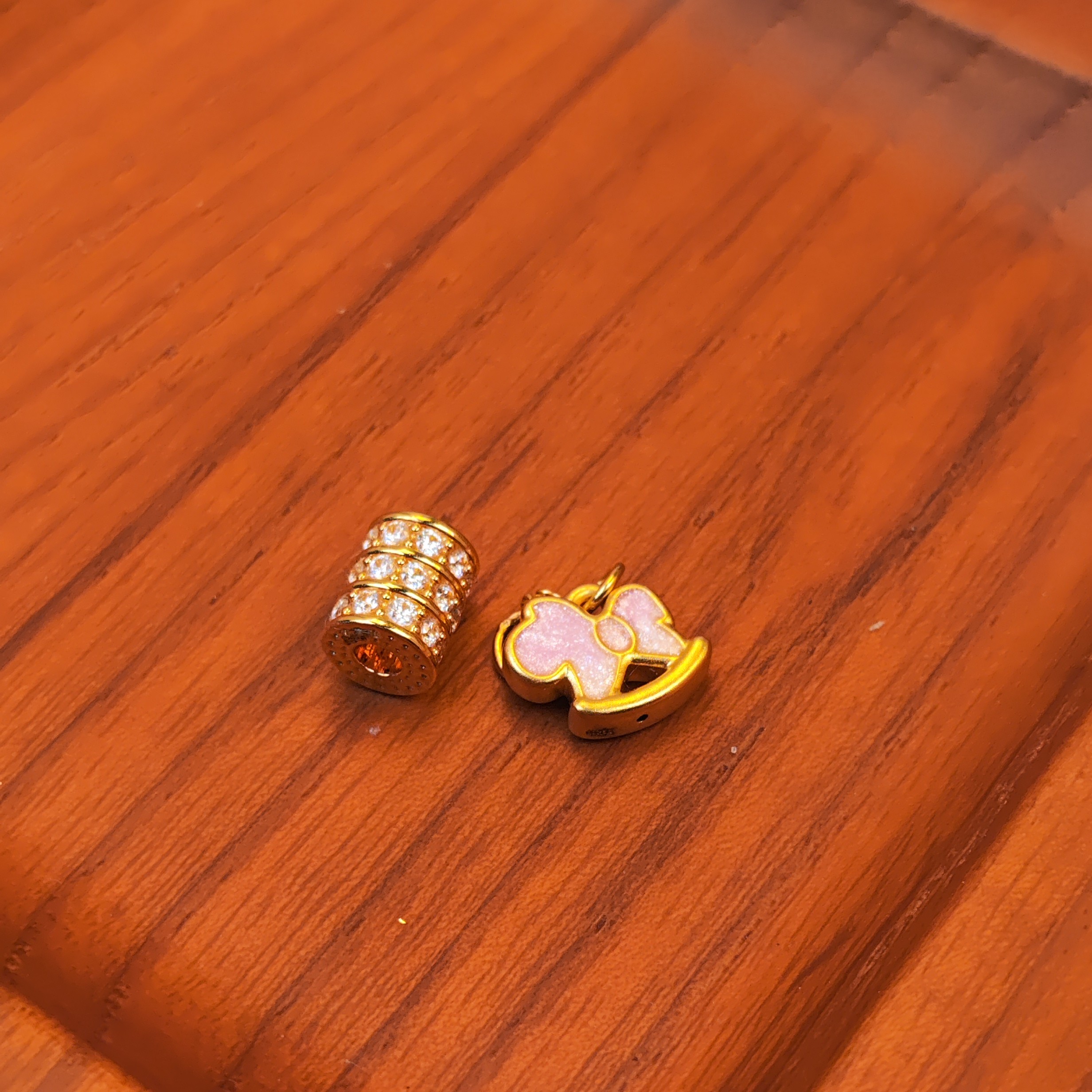 足金999珐琅彩木马